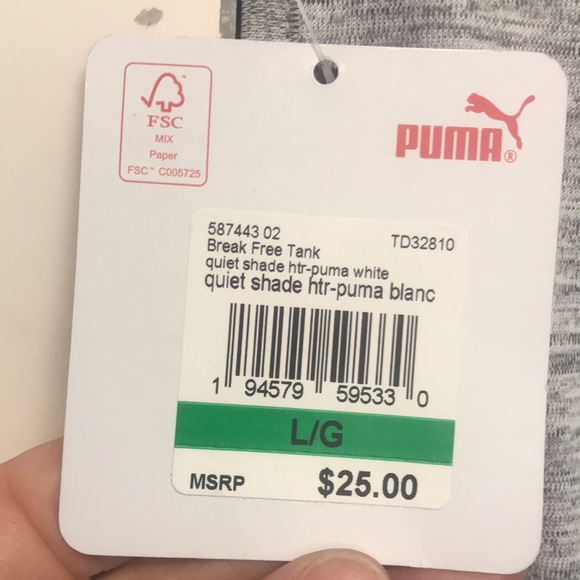 Puma Athletic/Athleisure Tank Top, Size L, NWT! - Picture 6 of 7